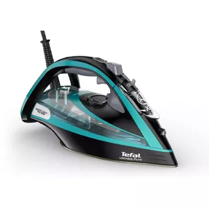 Tefal Ultimate Pure FV9844 Sausais un tvaika gludeklis Durilium Autoclean gludināšanas paliktnis 3200 W Melns, Zils