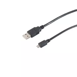 USB kabelis S/CONN 77185-HQ 5m USB 2.0 A uz Micro-USB B melns
