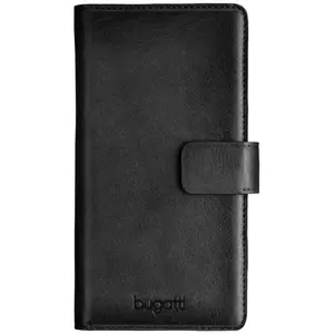 Leather Case Wallet BUGATTI L for devices 5.1–6 inches, Black