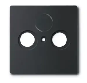 Busch-Jaeger 1743-885 Cover Plate for Antenna Sockets with 2 Connections, Black