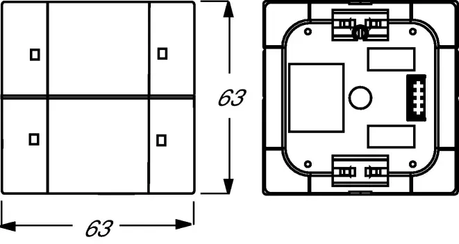 Кнопочный сенсор Busch-Jaeger 6126/01-84 KNX Photo 2