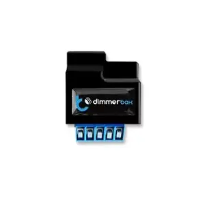 Wall-mounted smart dimmer module bleBox dimmerBox, μWi‑Fi wireless, AC 230 V, Black, 38×48×23 mm
