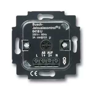 Flush-mounted blind/shutter actuator Busch-Jaeger 6418 U, 2 channels, 230 V, 690 W, 71×71×33 mm