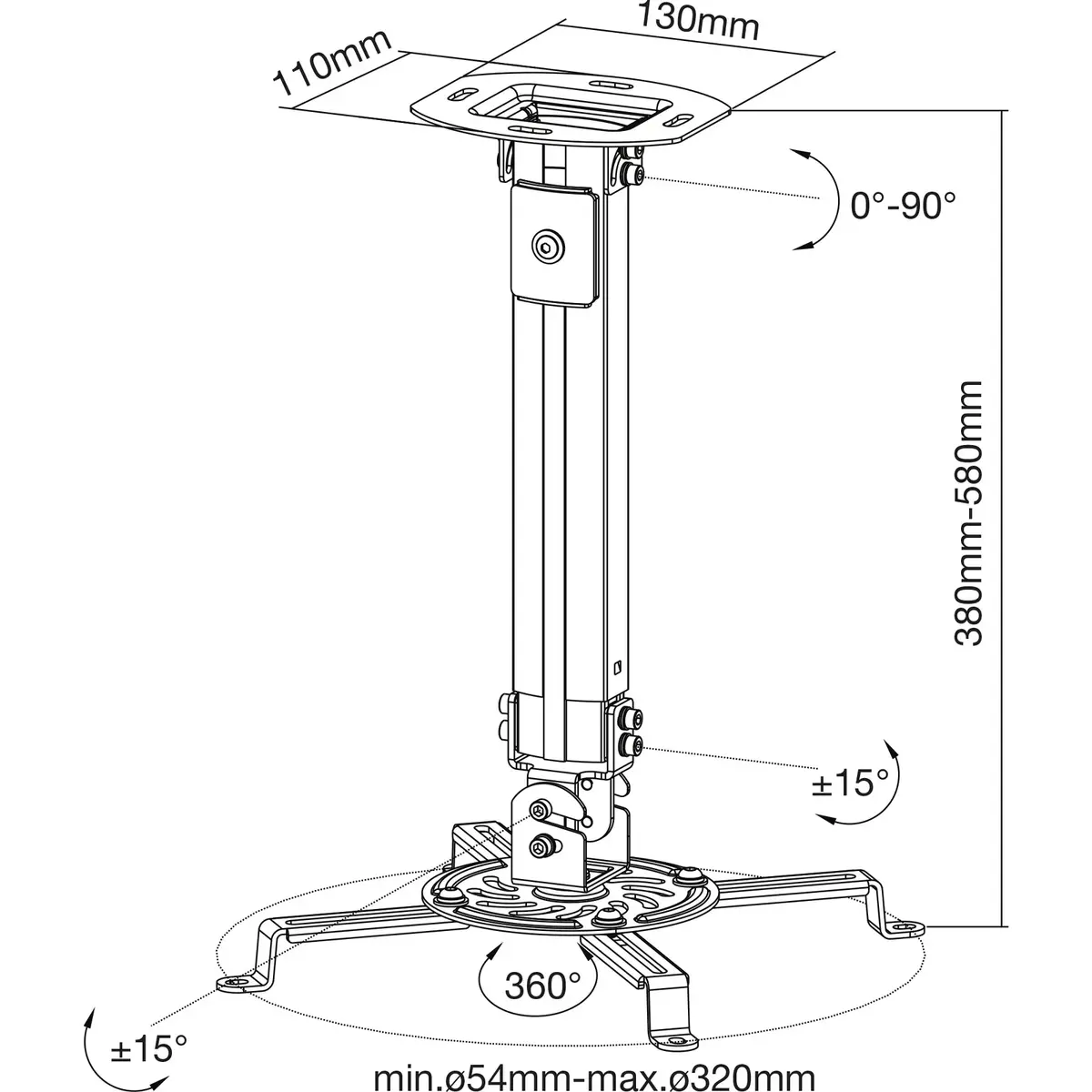 Ceiling mount InLine Basic 23121A Photo 3