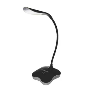 Настольная лампа ESPERANZA ELD105K — 3W LED, 14 ламп, 5500 K, 3 уровня яркости сенсор, USB/DC, гибкая ножка, чёрная