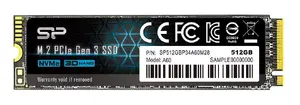 SSD M.2 NVMe Silicon Power P34A60 512 GB — PCIe, Read 2200 MB/s, Write 1600 MB/s, NVMe 1.3
