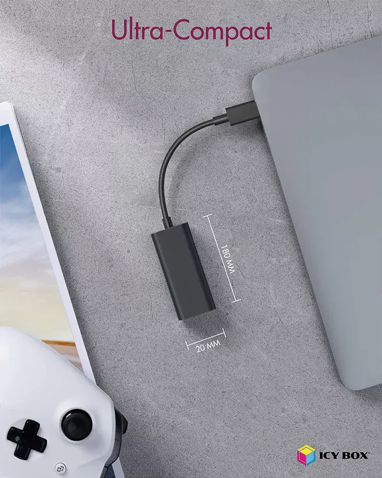 USB 3.0 A-Type to RJ-45 Ethernet port ICY BOX IB-AC501a Photo 4