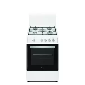 Simfer Cooker 4401SGRBB Hob type Gas, Oven type Gas, White, Width 50 cm, 49 L, Depth 55 cm, A+