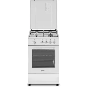Simfer plīts 4401SGRBB Gāzes plīts tips, Gāzes cepeškrāsns tips, Balta, Platums 50 cm, 49 L, Dziļums 55 cm, A+