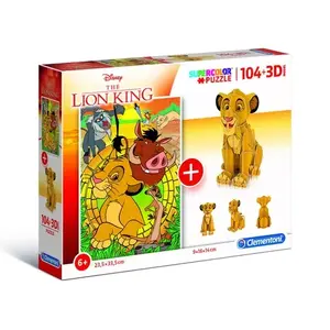 Пазл Clementoni «Король Лев» 3D, 104 детали, для детей от 6 лет