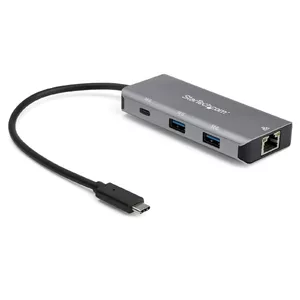 USB C хаб StarTech.com 3 порта с гигабитным Ethernet RJ45