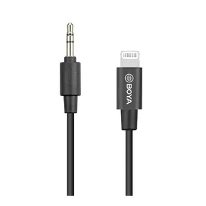 BOYA BY-K1 mobile phone cable Black 3.5mm Lightning