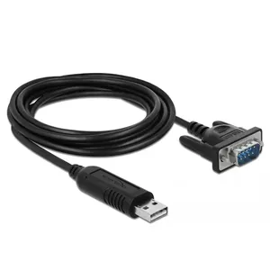 Serial Cable DeLOCK 66283 Black 1.8 m