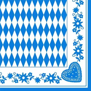 Paper napkins Papstar 84489 Blue White 50 pcs