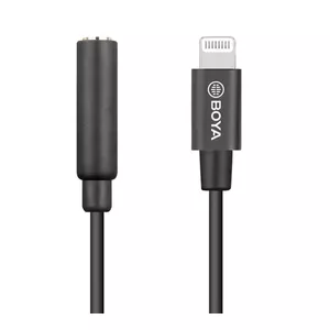 Mobile Phone Cable BOYA BY-K3 Black 3.5mm Lightning
