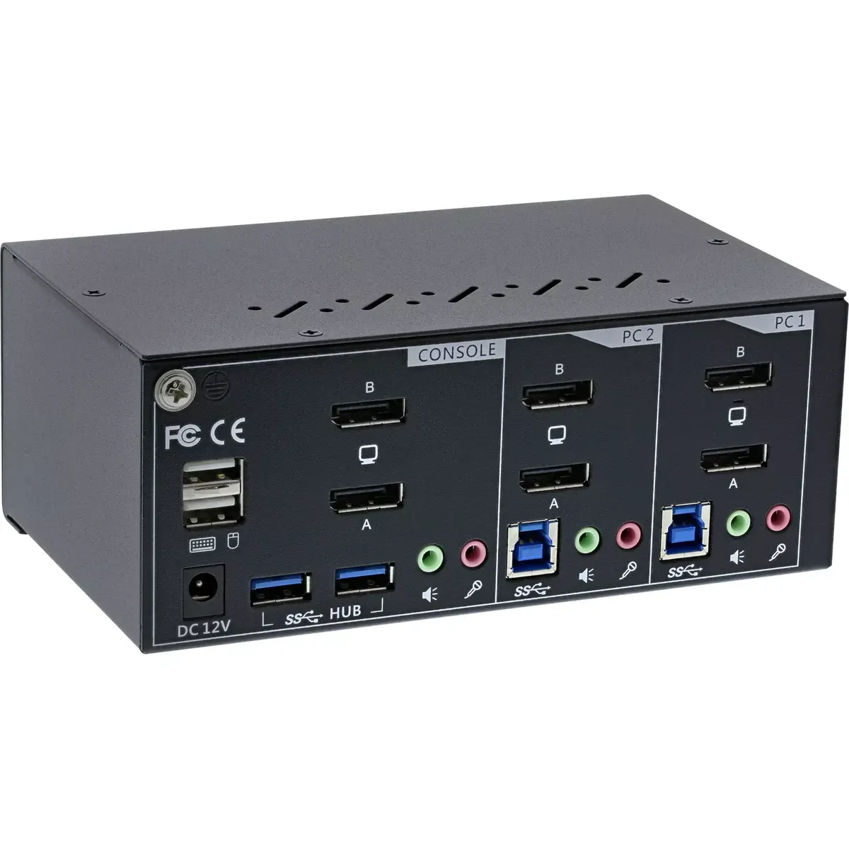 KVM Desktop Switch InLine 2-port Dual Monitor DP 1.2 4K Photo 2