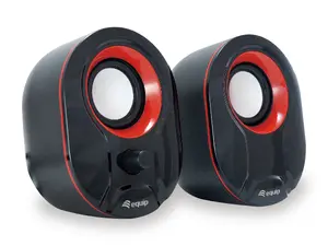Equip Stereo 2.0 Стереодинамик Проводной ПК Черный Красный 3 Вт