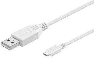 Кабель MicroConnect USB 2.0 USB A - Micro-USB B штекер-штекер никелированные контакты белый