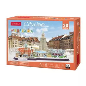 3D-пазл Cubicfun Warsaw Cityline модель 306-20271 — 216 деталей, масштабная модель варшавского городского пейзажа