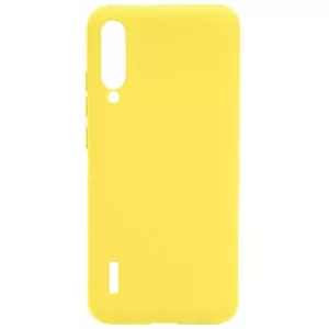 Soft silicone phone case Evelatus for Xiaomi Mi A3 — yellow, slim protective cover