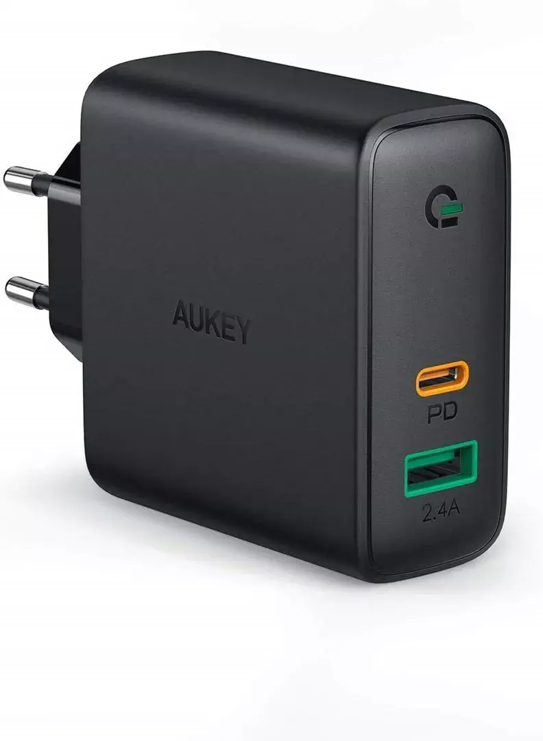 Aukey PA-D3 sienas lādētājs 60W PD 2xUSB Photo 1