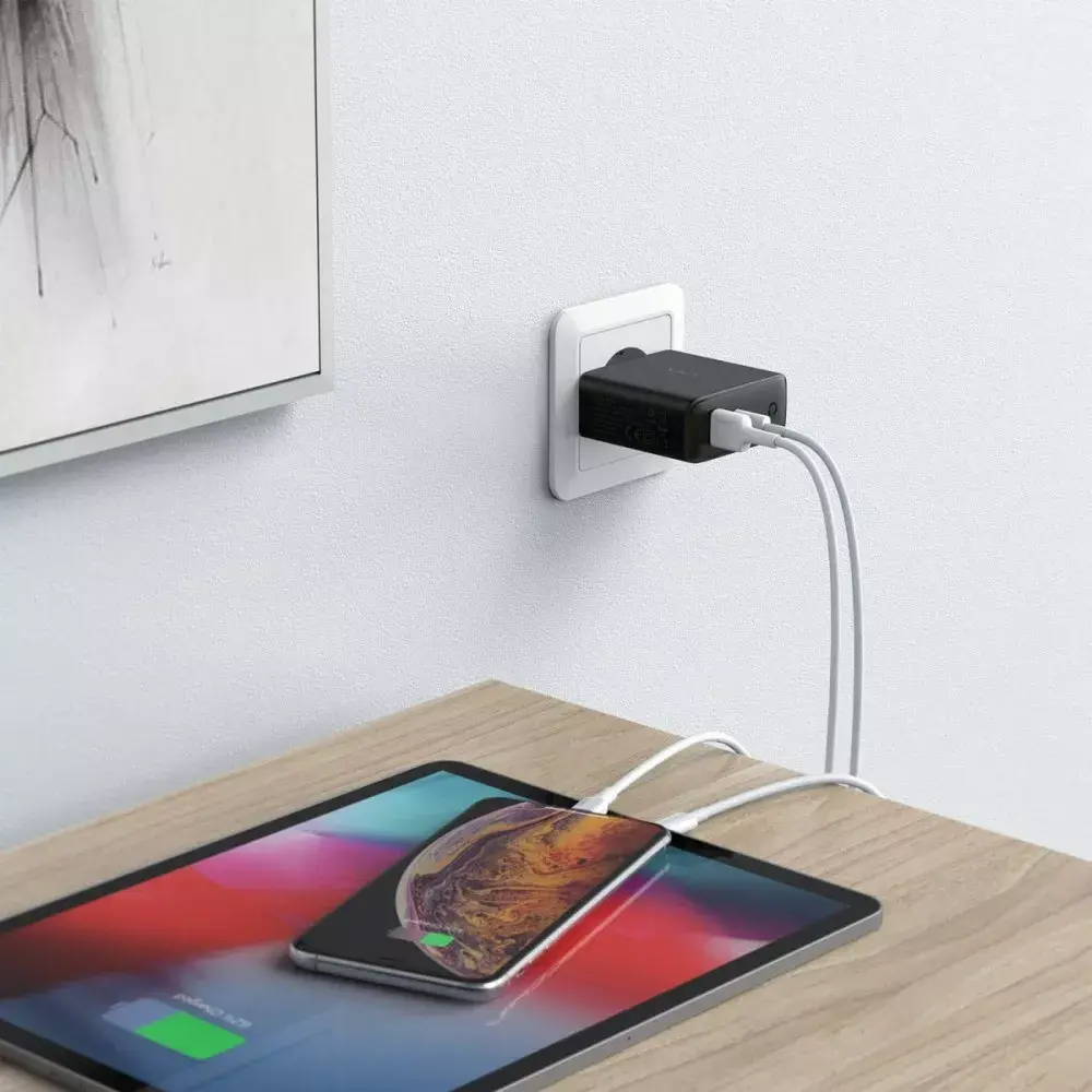 Aukey PA-D3 sienas lādētājs 60W PD 2xUSB Photo 18
