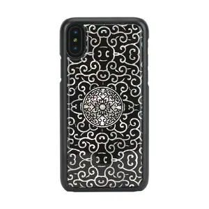 Smartphone Case iKins for iPhone XS / XS S Liana — Black protective cover