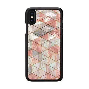 Protective smartphone case iKins for iPhone XS / iPhone X, diamond pattern, black
