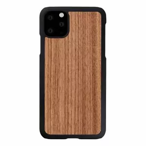 Чехол man and wood для iPhone 11 Pro Max — черный орех, деревянная задняя панель, защитный каркас