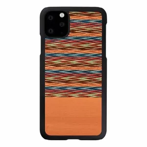Чехол-man and wood для iPhone 11 Pro Max — коричневая клетка с чёрной окантовкой