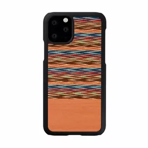 Viedtālruņa maciņš man and wood priekš iPhone 11 Pro — brūns rūtainais ar melnām maliņām