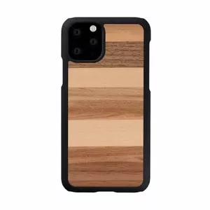 Vāciņš man and wood priekš iPhone 11 Pro — melnbalta krāsa “black sand”, aizsargkorpuss