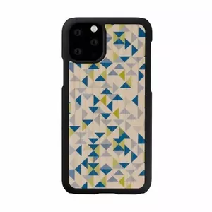 Чехол man and wood для iPhone 11 Pro — синий треугольник на чёрном, жесткий защитный корпус