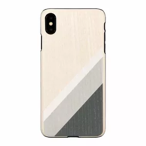 Phone case man and wood for iPhone XS Max — gray suit, black