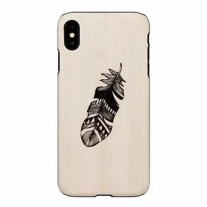 Smartphone case man and wood for iPhone XS Max Indian Black