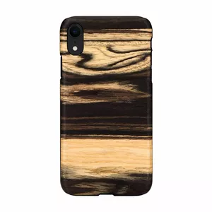 Чехол man and wood для iPhone XR — белая древесина эбенового цвета, защитный корпус
