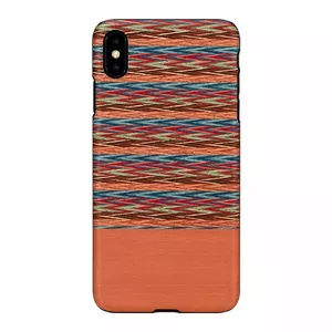 Чехол man and wood для iPhone XS Max — коричневый клетчатый с черной окантовкой