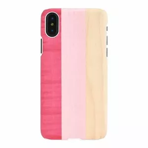 Smartphone case man and wood for iPhone X/XS — pink pie white