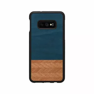 Smartphone case man and wood for Galaxy S10e — Denim Black protective sleeve