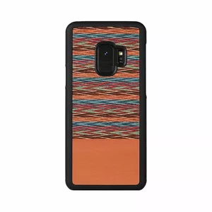 Чехол для смартфона man and wood для Galaxy S9 — коричневый клетчатый с чёрной окантовкой