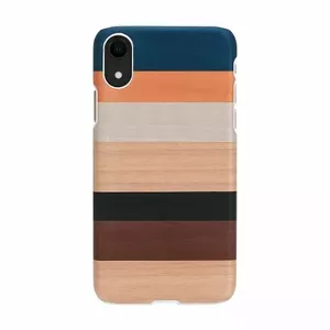 Smartphone case man and wood for iPhone XR, white, protective hard shell