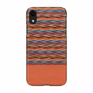 Smartphone case man and wood for iPhone XR — Browny Check Black protective back cover