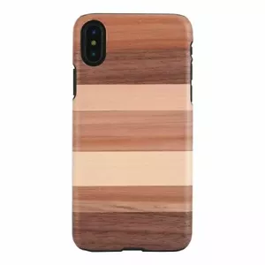 Smartphone case man and wood for iPhone X/XS — black protective cover