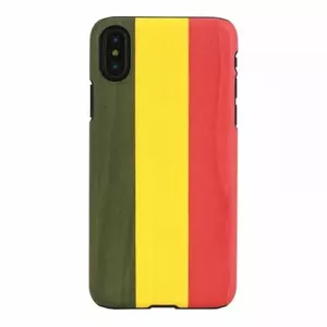 Viedtālruņa maciņš man and wood priekš iPhone X/XS — Reggae Black, cieta aizsargplāksne