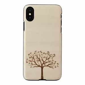 Чехол для смартфона man and wood для iPhone X/XS, древесина яблони, чёрный
