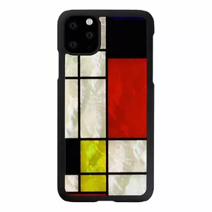 Smartphone case iKins for iPhone 11 Pro Max — Mondrian black protective cover