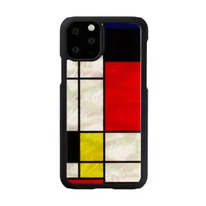 Smartphone case iKins for iPhone 11 Pro Mondrian black — protective cover, hard shell, precise cutouts