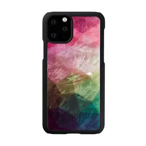 Protective smartphone case iKins for iPhone 11 Pro with water flower design, black
