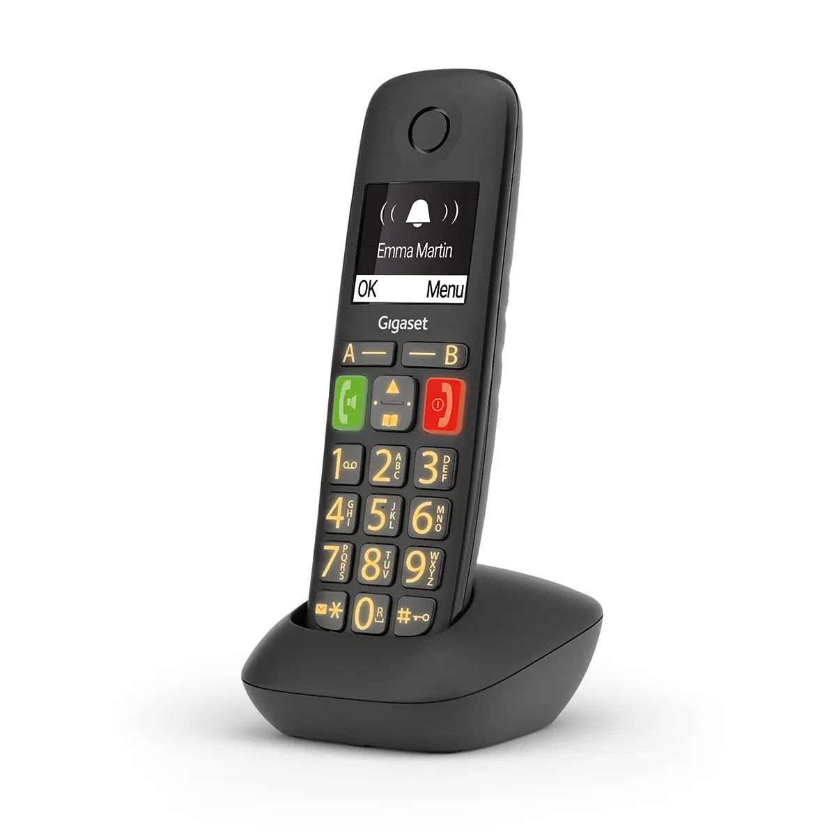 Gigaset E290HX DECT Telefons Melns Bezvadu
