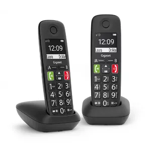 Gigaset E290 Duo Analogā telefona klausule Zvanītāja ID Melns